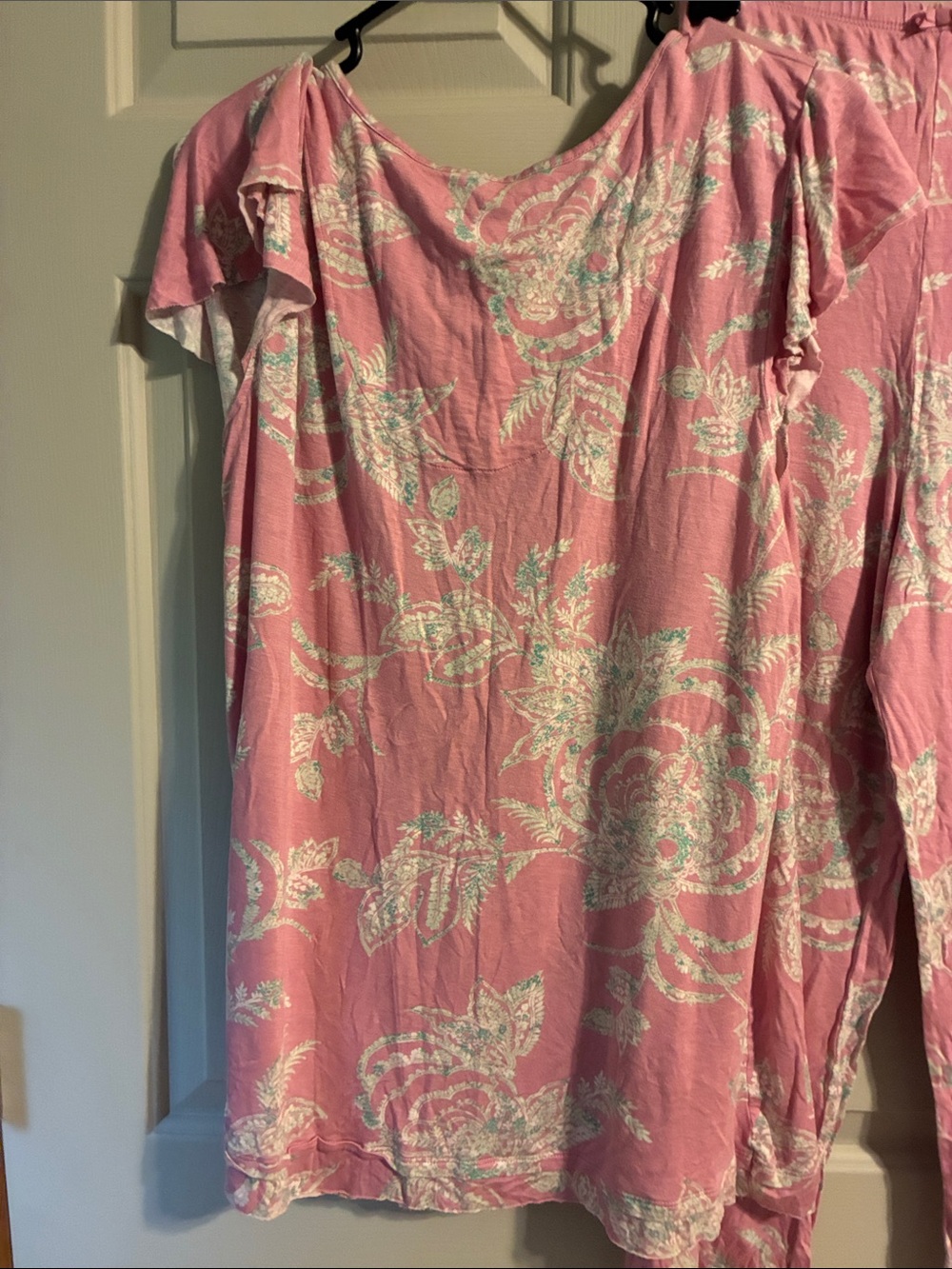 Ellen Tracy Pink & White Floral Pajama Set - Picture 3 of 6